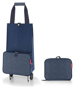 Reisenthel Foldabletrolley Herringbone Dark Blue