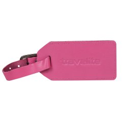 Travelite Luggage Tag Leather Pink