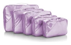 Heys Metallic Packing Cube 5pc Lilac