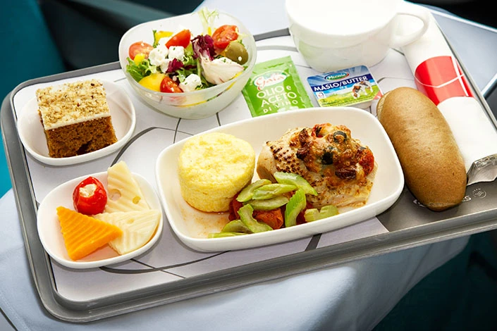 mâncare în avion