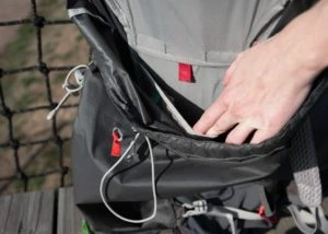 Vaude Zerum 38 - buzunar pentru sistem de hidratare - detaliu
