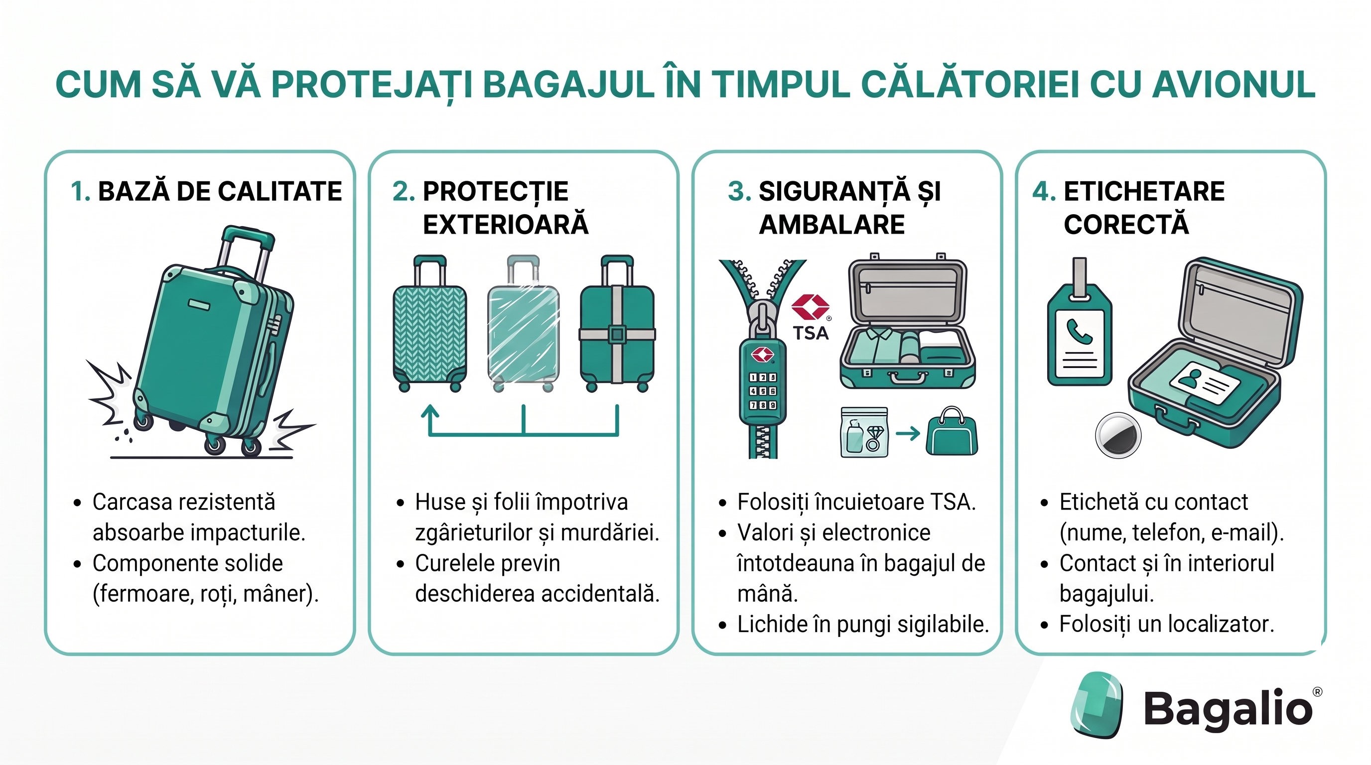 INFOGRAFIC: Cum să vă protejați bagajul în timpul călătoriei cu avionul