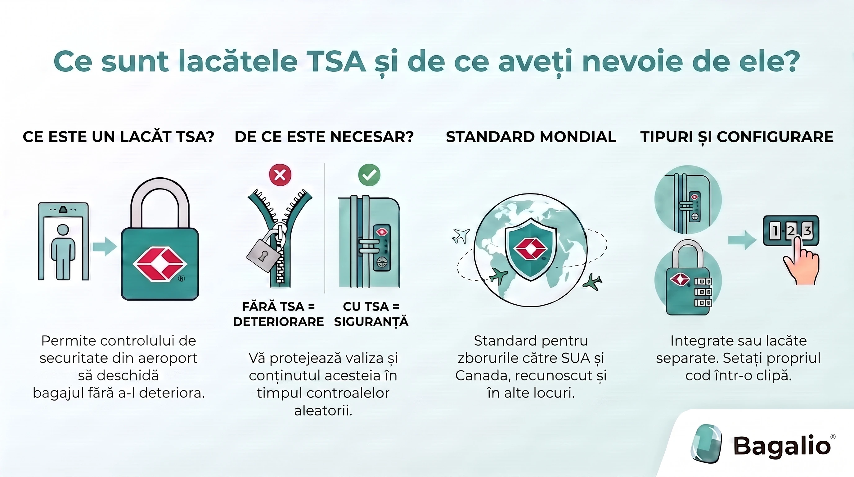INFOGRAFIC: Ce sunt lacătele TSA și de ce ai nevoie de ele?