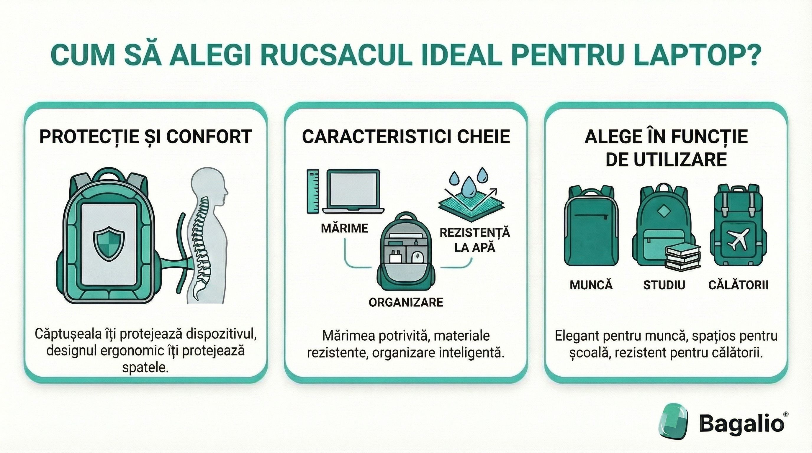 Infografic: Cum să alegi rucsacul ideal pentru laptop
