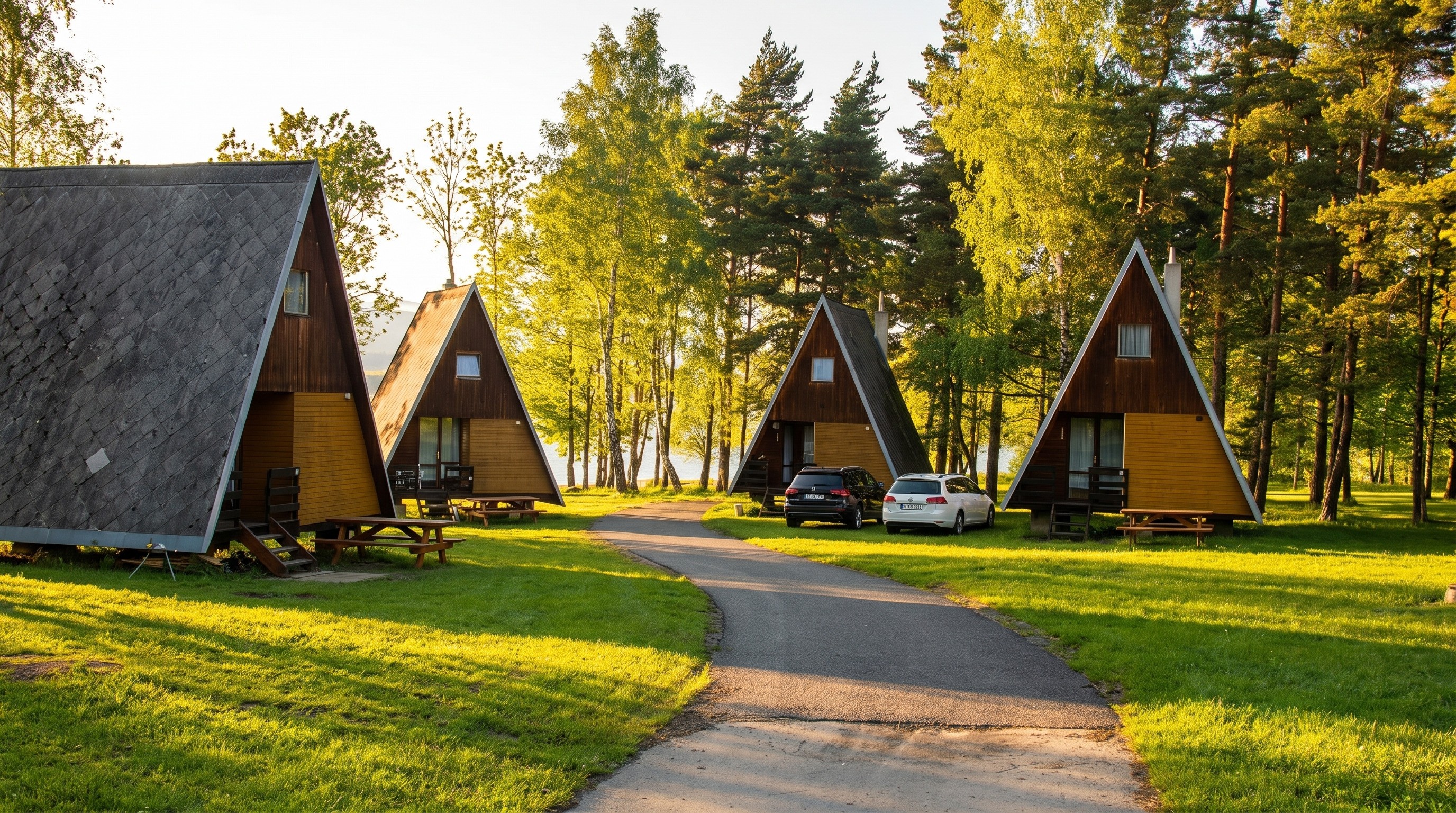 Camping Olšina pe malul lacului Lipno