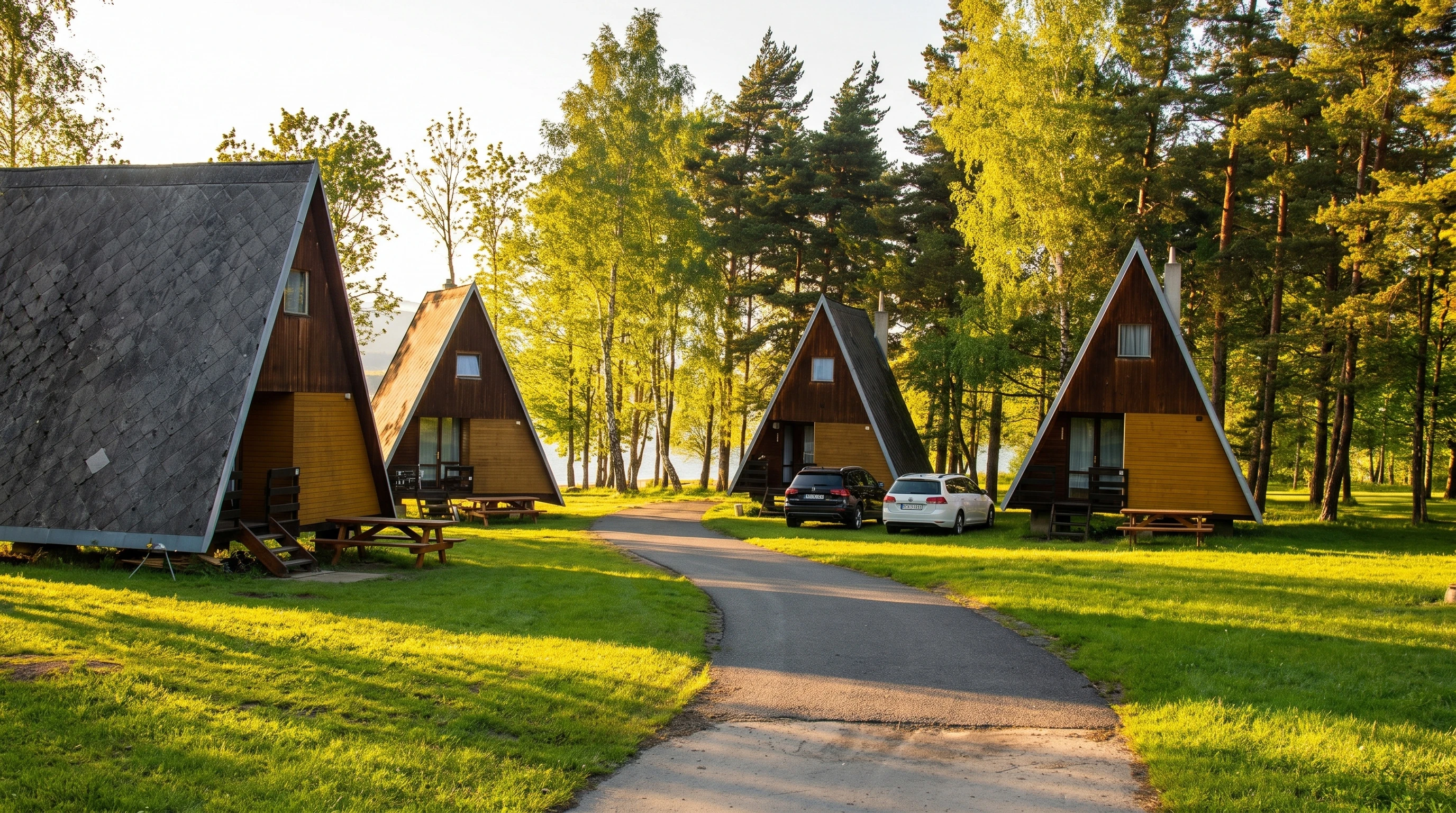 Camping Olšina pe malul lacului Lipno